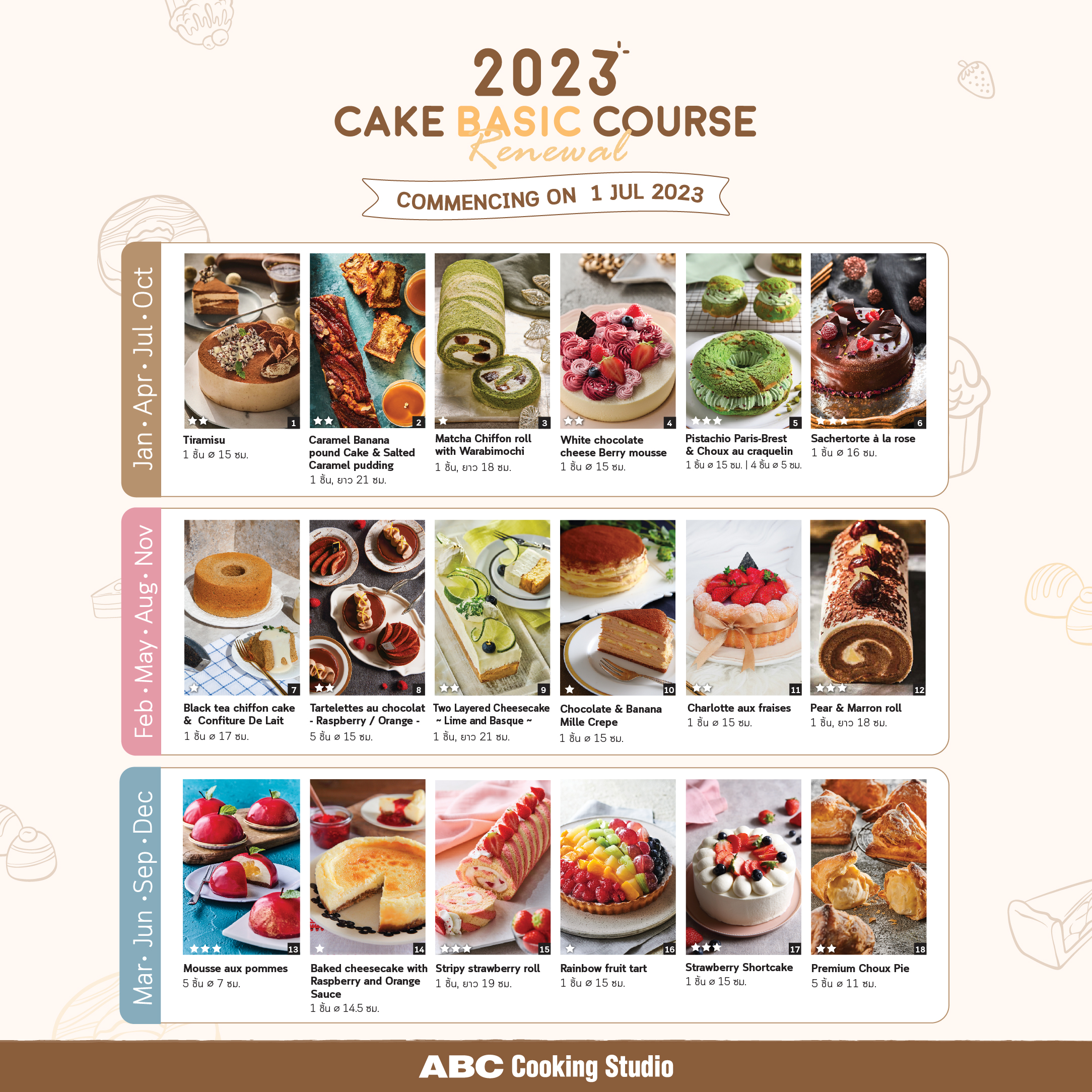 Cake Course 2023 ABC Cooking