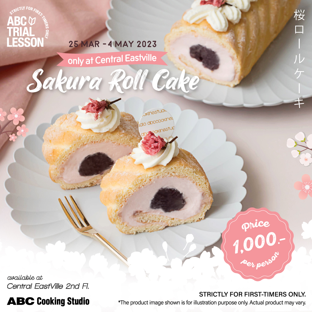 Trial Sakura Roll Cake